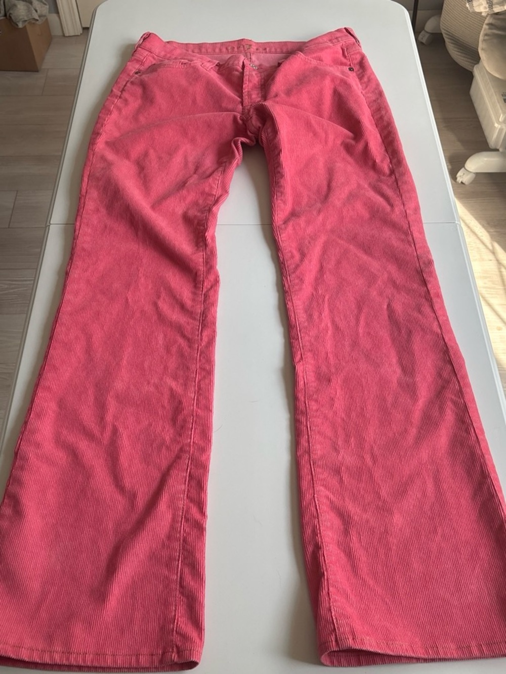 7 For All Mankind Hot Pink Corduroy Pants